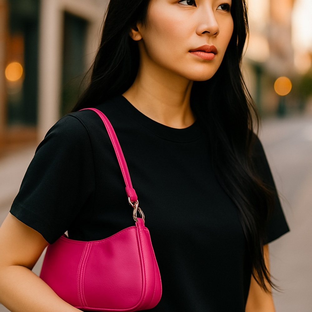 Ampere Creations collection Elegant Pink Shoulder clutch - Picture 1 of 5
